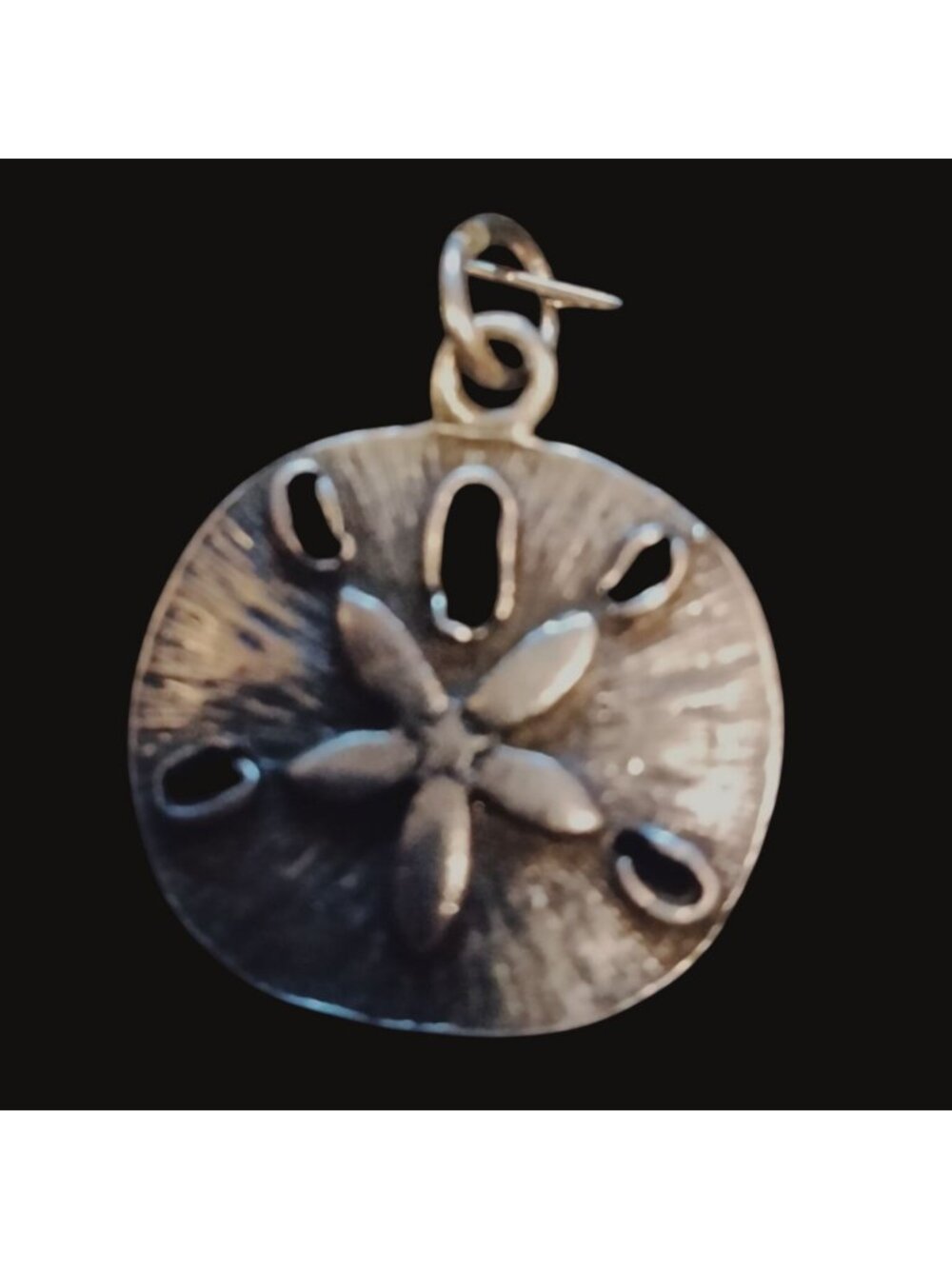Sand Dollar Pendant Charm Beach Coastal Themed Jewelry Silver Tone